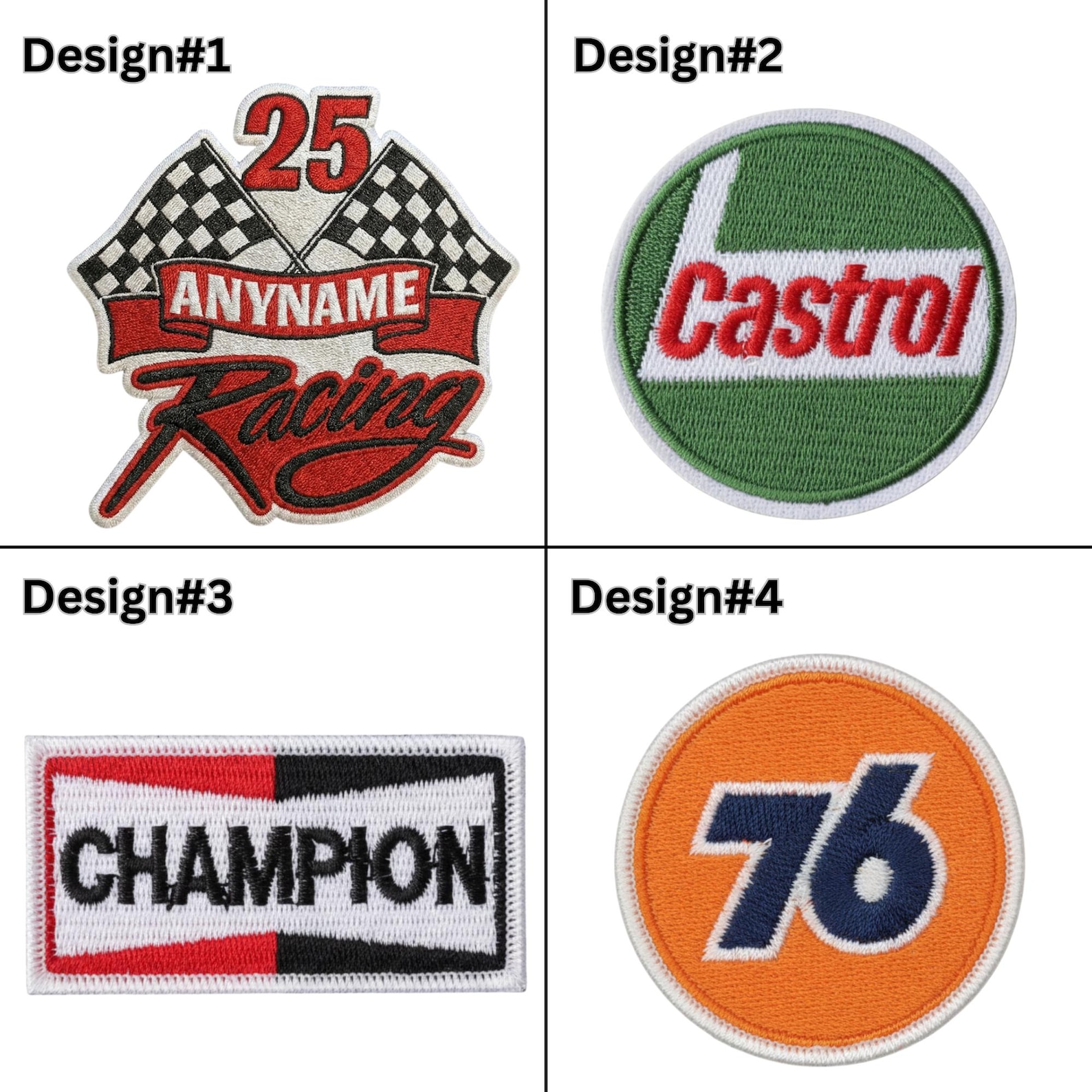 Intercomp Racing Patch Custom Retro Motorsport Embroidery Patch: Iron/sew-on Applique for ...