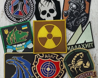 Stalker Monolith Patches, Iron on Tactical Video Game Applique, Chernobyl Horror & Cosplay Morale Patch, Punk Military Patch