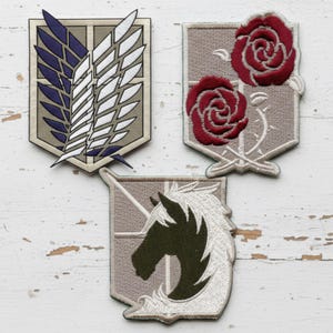 Tactical Anime Inspired Embroidered Iron-On Patch | Military Wings Style Freedom Emblem Appliqué for Jackets, Cosplay & Gear