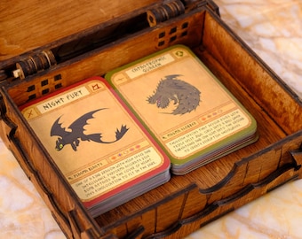 Cartas HTTYD • Cartas de Dragón • 97 Cartas • Cartas de Entrena a tu Dragón • Baraja de Dragón • Desdentado • Regalos Httyd • Patapez