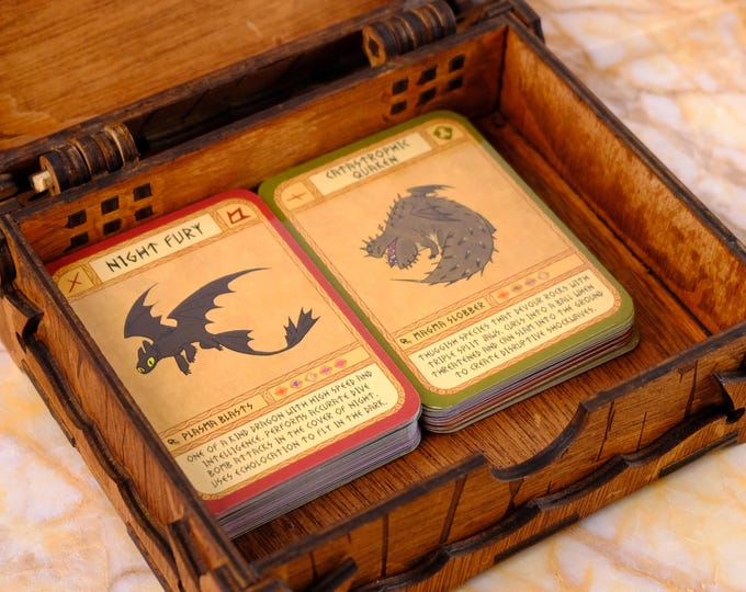 Toothless Cards HTTYD Deck of Dragons (how to Train Your Dragon Cards) - Etsy