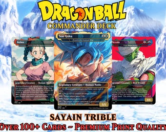 Dra.gon Ball Commander Deck • Dragon Ball Proxy Deck • M.t.g Commander Deck • Custom M.T.G card • Magic Proxies • Son Goku • M.t.g Deck Box