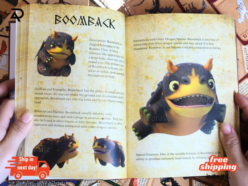 HTTYD Dragonbook, Book of Dragons, Gift for Dragon Fans. - Etsy