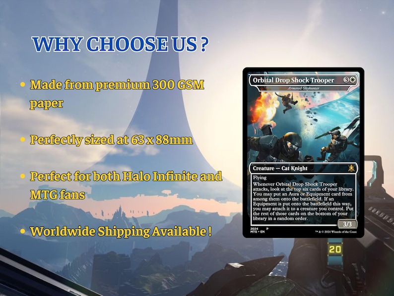Halo Infinite Commander Deck • Halo Infinite themed Mtg Proxy Deck • Halo Armor • Mtg Deck Box •Proxy Custom Card •MTG Proxy Cards •Edh Deck image 6