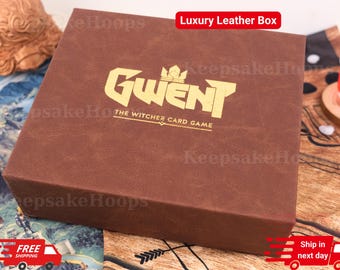 Gwent Leather Cards • 527 Cards Box • All 5 Decks • Playmat & Map included • Gwent The Witcher Card Game • Gwent Board • The Witcher Gwent