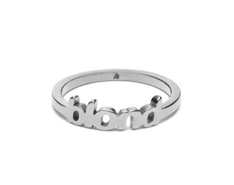 Anillo de álbum rubio de Frank Ocean: joyería musical de acero inoxidable