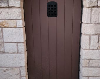 Handmade Arched Wood Gate Blank: Fairyland Pathways (30-44" Wide, Up to 80" Tall)