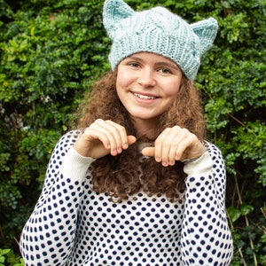 Pussyhat Pattern, Cat Hat Knitting Pattern, Cat Hat Pattern, Resist Pussyhat, Knitting Patterns for Women, Cat Ears, Cosplay image 2