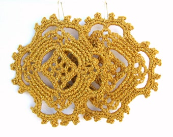 Padrão de brincos de renda de crochê, download instantâneo, padrão de crochê, projetos DIY, presentes de crochê, joias de crochê, acessórios de crochê