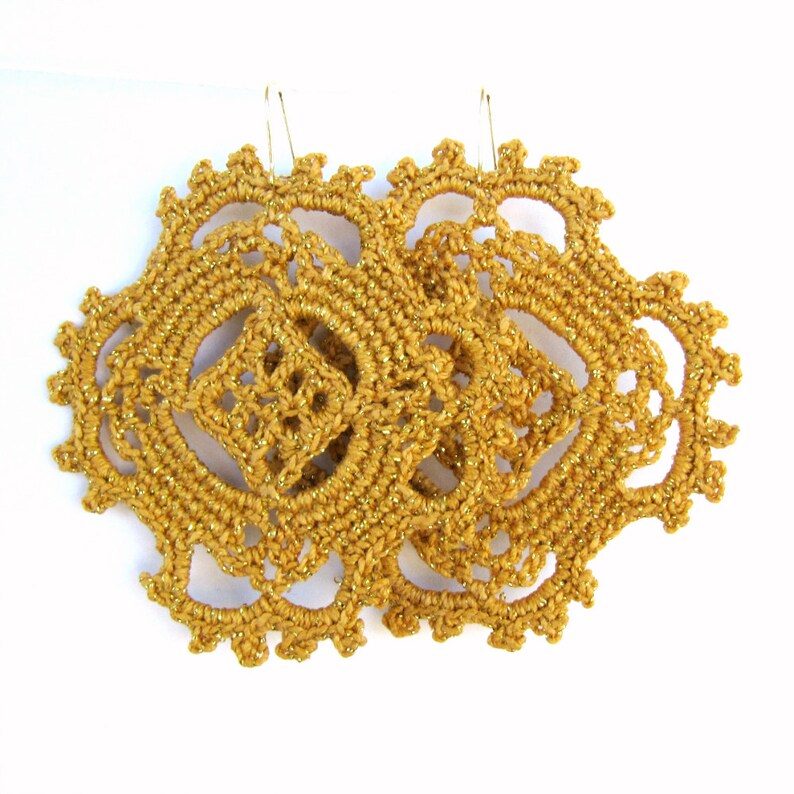 Crochet Lace Earrings Pattern, Instant Download, Crochet Pattern, DIY Projects, Crochet Gifts, Crochet Jewelry, Crochet Accessories image 1