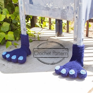 Monster Feet Yarn Bomb Crochet Pattern PDF, Yarnbombing Street Art Public Art DIY image 1