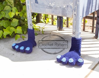 Monster Feet Yarn Bomb Crochet Pattern PDF, Yarnbombing Street Art Public Art DIY