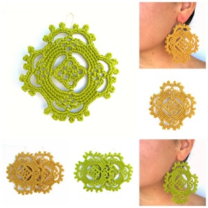 Crochet Lace Earrings Pattern, Instant Download, Crochet Pattern, DIY Projects, Crochet Gifts, Crochet Jewelry, Crochet Accessories image 5