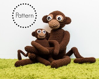 Crochet Monkey Pattern, Amigurumi Monkey Pattern, Crochet Toy Pattern, Amigurumi Monkey, DIY PDF