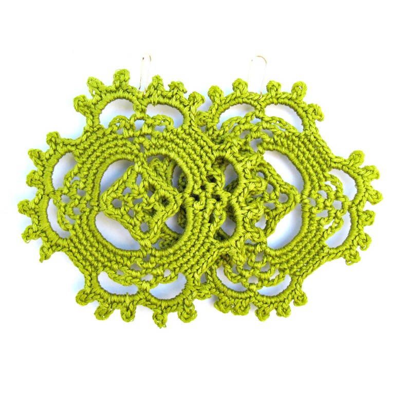Crochet Lace Earrings Pattern, Instant Download, Crochet Pattern, DIY Projects, Crochet Gifts, Crochet Jewelry, Crochet Accessories image 4