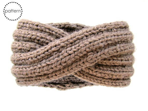 Infinity Headband Knitting Pattern Ear Warmer Knitting Pattern Chunky Cowl Knitting Pattern Chunky Turban Headband Diy Pdf