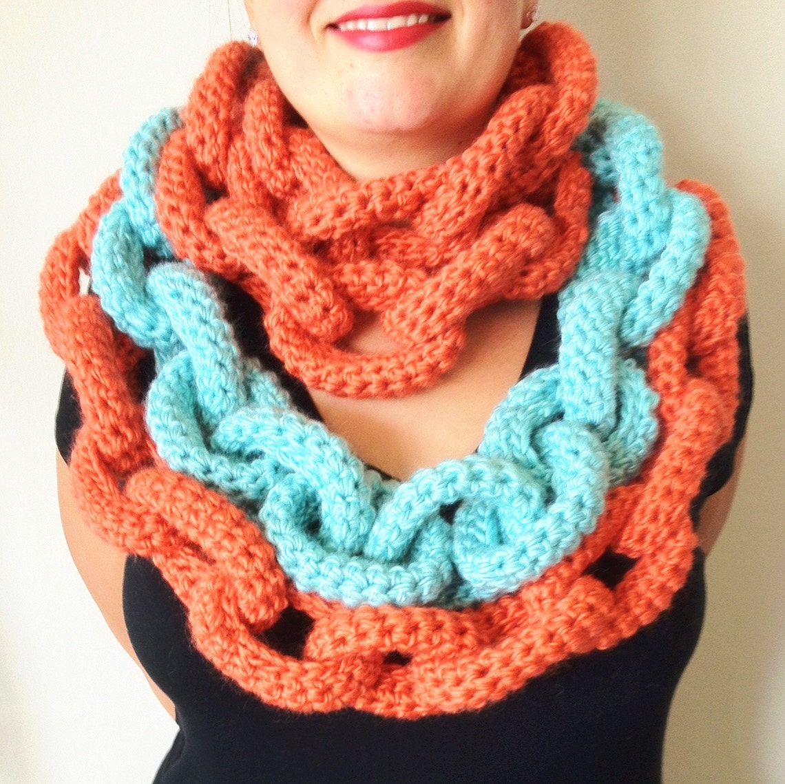 Chain Link Scarf Crochet Pattern Crochet Scarf Pattern Etsy