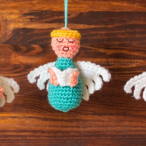 Choir of Angels Crochet Pattern, Crochet Christmas Ornaments, Crochet Angel Ornament, Amigurumi Crochet Pattern, DIY Christmas Crafts image 2