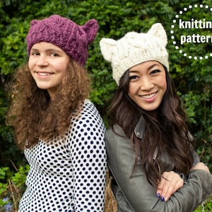 Pussyhat Pattern, Cat Hat Knitting Pattern, Cat Hat Pattern, Resist Pussyhat, Knitting Patterns for Women, Cat Ears, Cosplay image 1