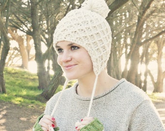 Crochet Ear Flap Hat Pattern, Crochet Pom Pom Hat Pattern, Hat Crochet Pattern Hat, Womens Hat Pattern, Fall Fashion, Womens Winter Fashion