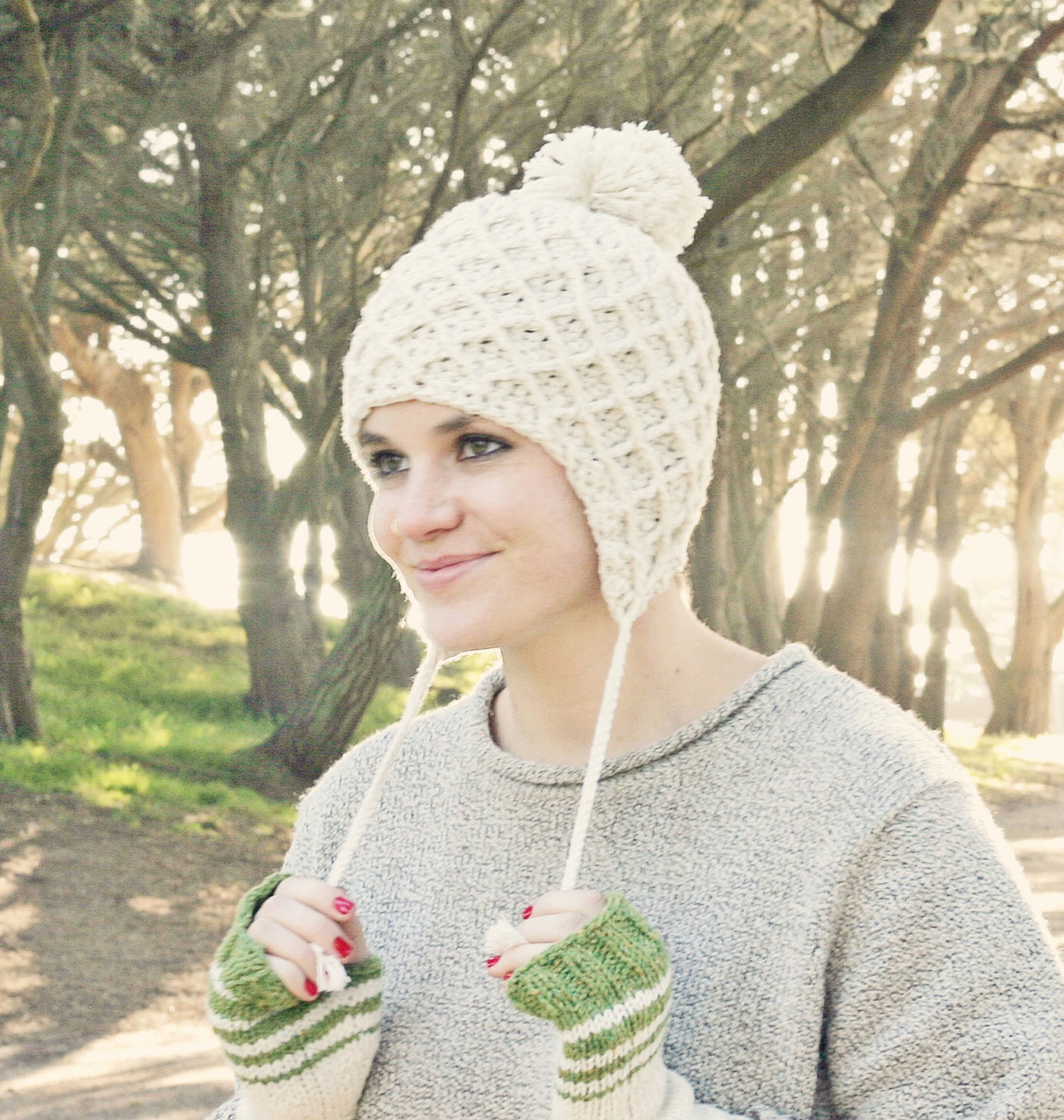 Crochet Ear Flap Hat Pattern, Crochet 