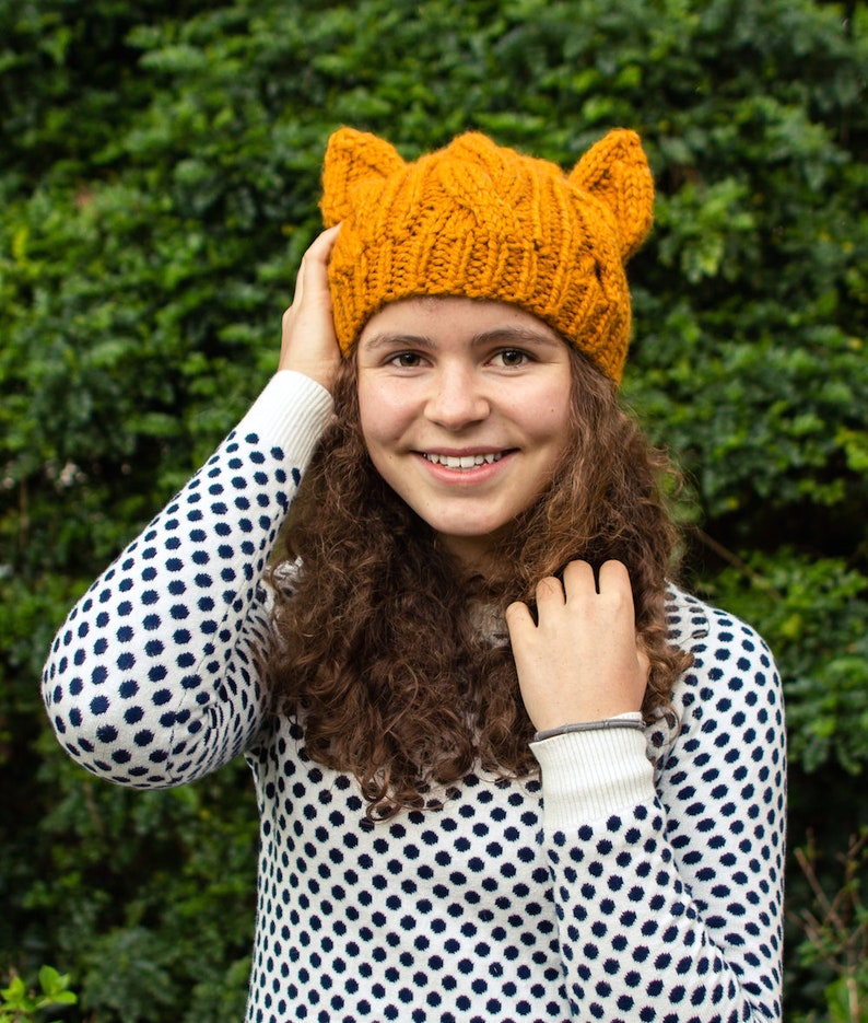 Pussyhat Pattern, Cat Hat Knitting Pattern, Cat Hat Pattern, Resist Pussyhat, Knitting Patterns for Women, Cat Ears, Cosplay image 5