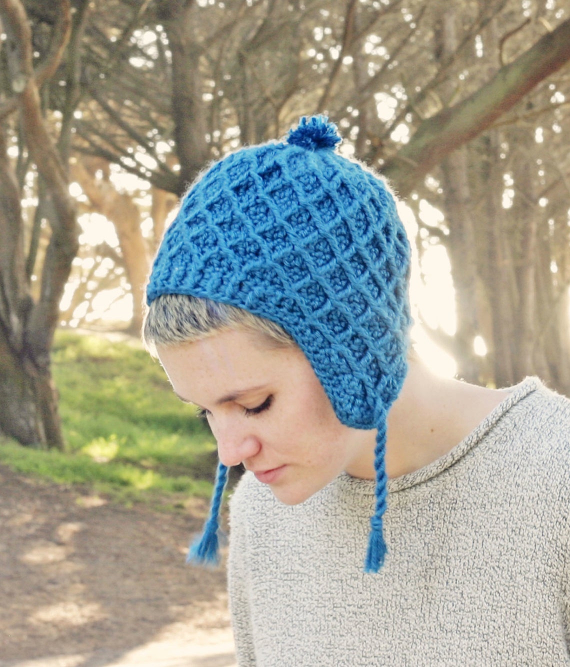 Crochet Ear Flap Hat Pattern Crochet Pom Pom Hat Pattern Hat Etsy