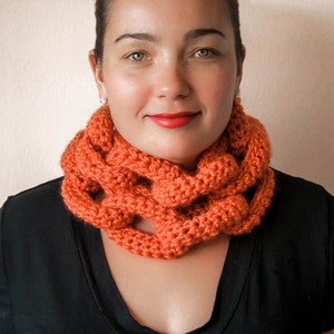 Chain Link Scarf Crochet Pattern Crochet Scarf Pattern Crochet Cowl Pattern Statement Necklace image 2