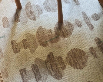 Hand Knotted Beige Brown Geometric Rug | Modern Minimalist Wool Area Carpet | Contemporary Handmade Decorative Rug for Living Room & Bedroom