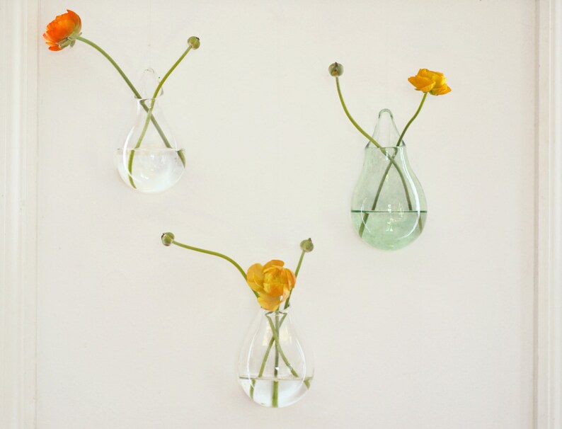 Hand Blown Glass Vases Set of 3 / Hanging Vase / Choose Your Etsy