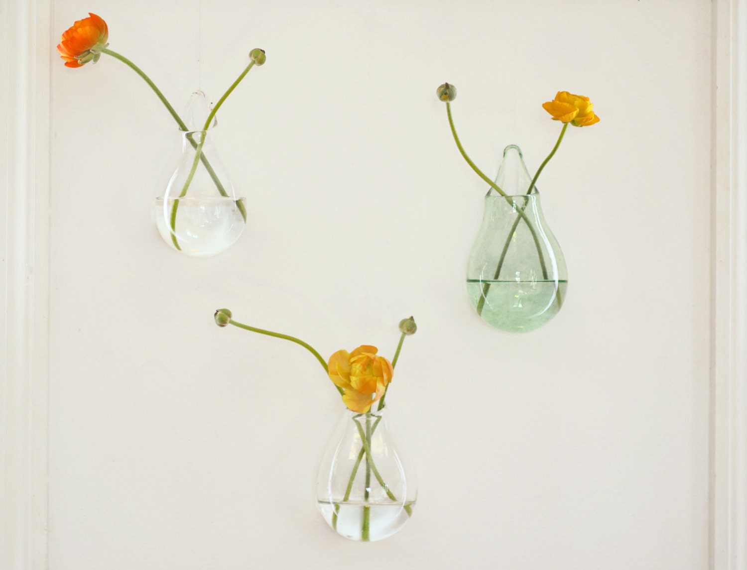 Hand Blown Glass Vases Set of 3 / Hanging Vase / Choose Your Etsy