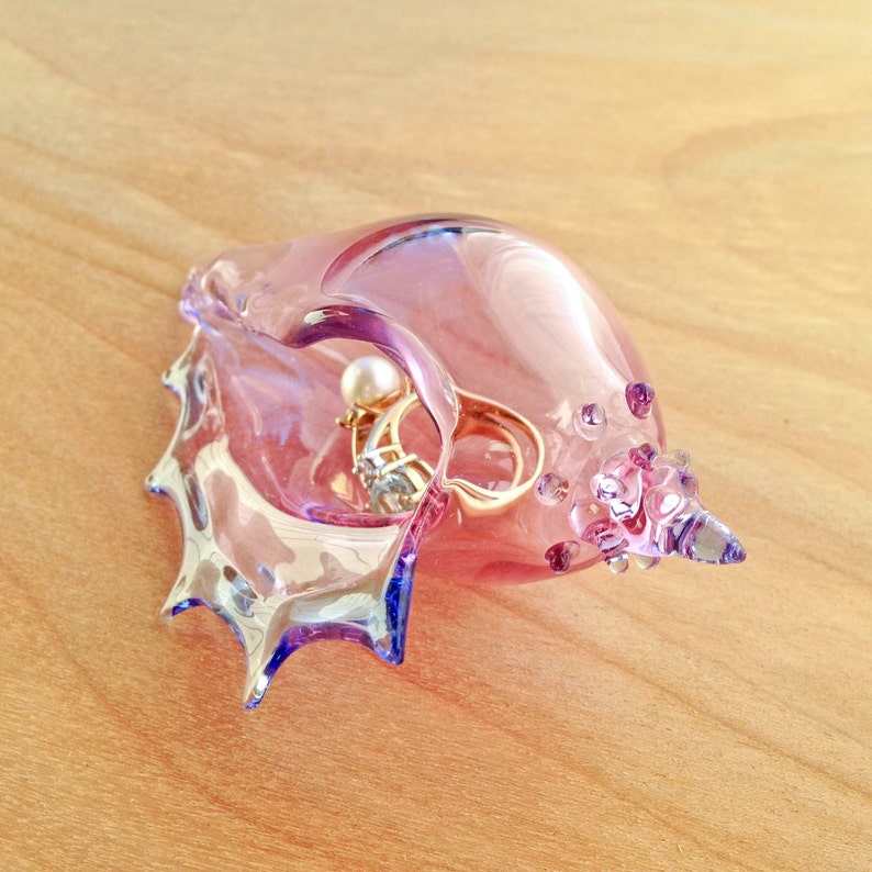 Ring Holder Dish Necklace Pendant Organization Hand Blown Etsy