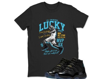 Lucky Player Jordan 11 Gamma Matching Sneaker Tee Shirt , Unisex Shirt Match Sneaker