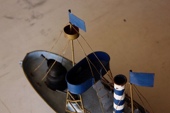 Items similar to Hand made metal toy boat on Etsy