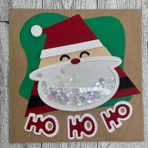 Santa Shaker Card Kit - DIY Holiday Shaker Cards (Set of 4)