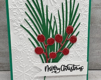 Pine & Berries Christmas Card Kit, Set of 4 - DIY Christmas Cards