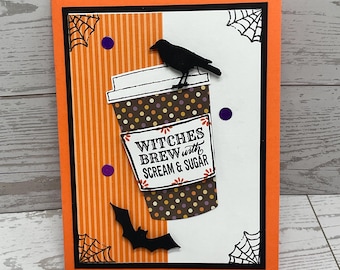 Kit para hacer tarjetas de Halloween: Manualidad DIY de poción de bruja - 4 tarjetas