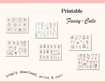 Victorian Botanica Collection – The Herbarium | Printable Botanical Ephemera | Clipart PDF | Junk Journal Kit