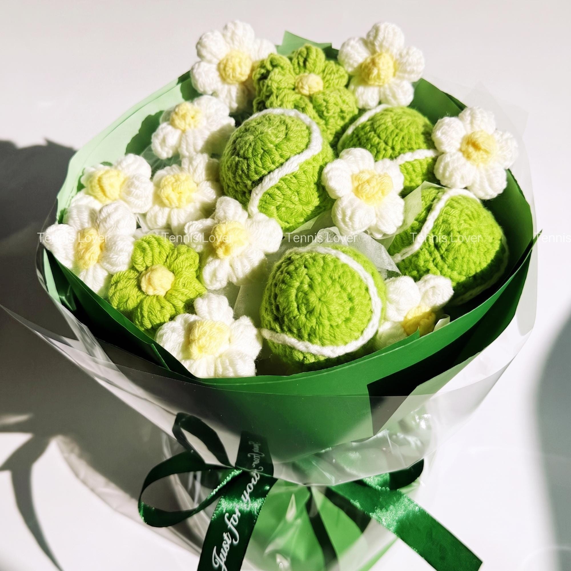 Handmade Tennis Bouquet Crochet Flower Gift Tennis Lover Birthday