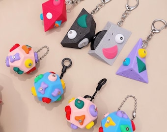 Porte-clés d'escalade, bloc, breloque pour sac, accessoire de jouet d'escalade mignon, pendentif en nylon coloré, cadeau pour les amateurs de plein air