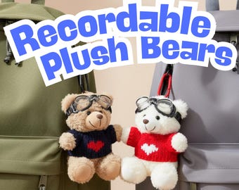 Llavero de peluche con mensaje de voz personalizado / Colgante de peluche personalizado para bolso, ideal para aniversarios, cumpleaños o como regalo de amor.