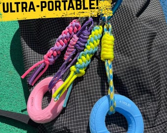 Llavero de escalada en roca, juguete para ejercitar la fuerza de agarre, calentar los dedos flexores y aliviar el estrés. Anillos de entrenamiento de búlder portátiles.