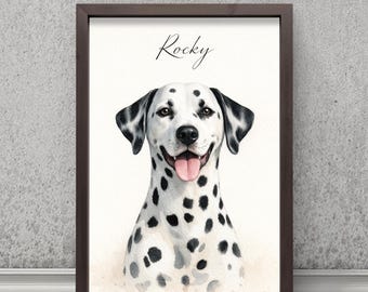 Aangepaste aquarel huisdier portret van foto, aquarel huisdier schilderij, digitale aquarel schilderij van foto, aangepaste hondenportret, huisdier tekening