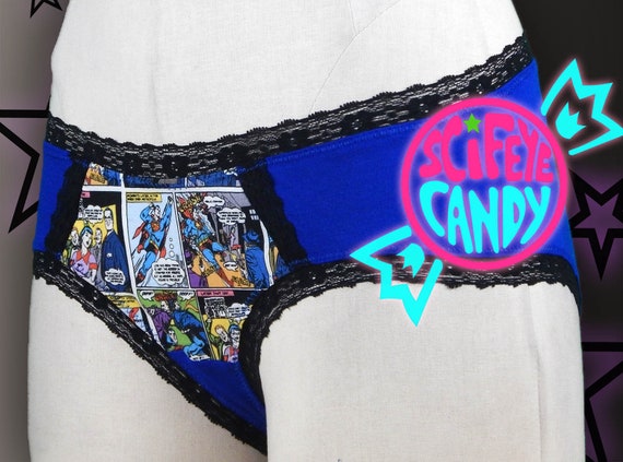 Supergirl/superman Panties Bikini Style Women's Underwear Printed