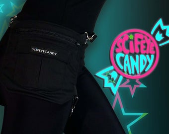 SciFeyeCandy Leg Bag 2.0 Solid Black Holster Purse