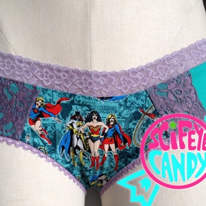 Seamless Underwear Superhero Prints High Waist Undie Cheeky Underwear  Wonder Woman Funny Panties 