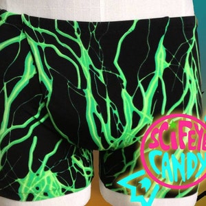 UV Green Electro Swim Trunks by SciFeyeCandy