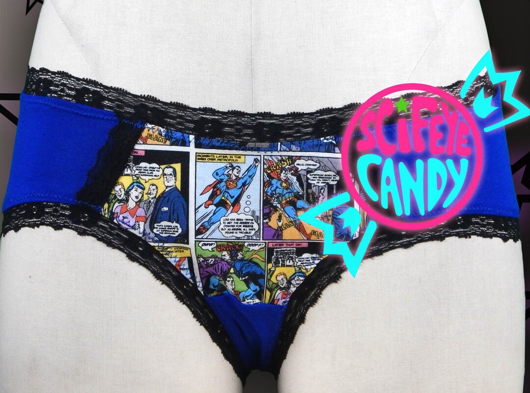 Supergirl/superman Panties Bikini Style Women's Underwear Printed