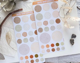 Autumn Plaid Planner Stickers | Scrapbook Journal Stickers