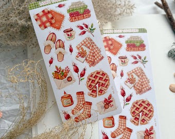 Set of cozy autumn stickers | NN_073 | Bullet Journal, Planner Stickers, Scrapbook Stickers, Journal Stickers